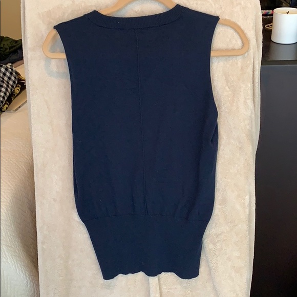 Knit navy Frame tank top - Picture 3 of 3